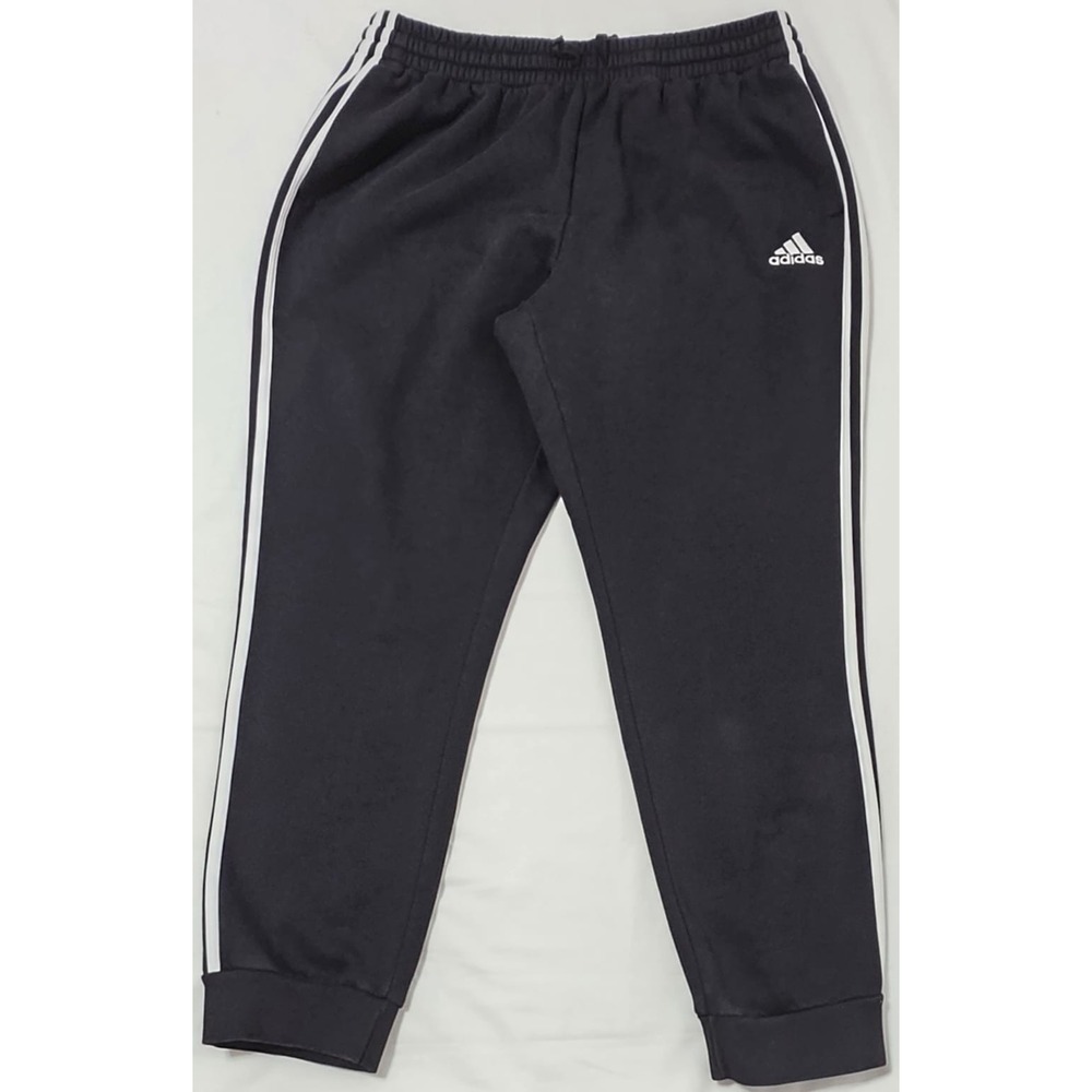Adidas - Mens sweatpants - XL - black with white stripes